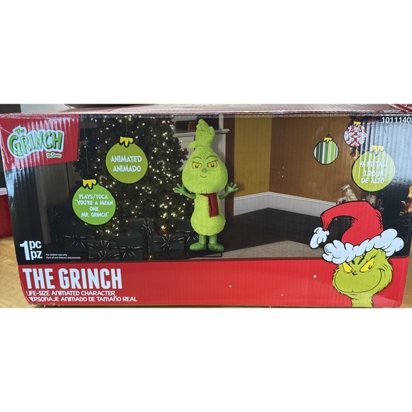The Grinch Animated Decor 4ft Tall Life-Size Dancing Singing Character